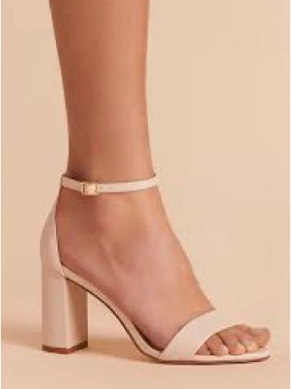 Birdy Grey Blush Ankle-Strap Block Heel B42